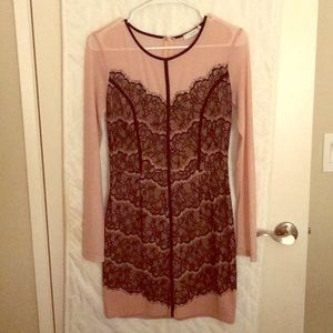 Nasty Gal sexy lace detail dress with nude accents